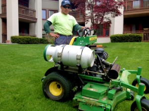 ELM utilizes a composting mower in effort to follow sustainable practices.