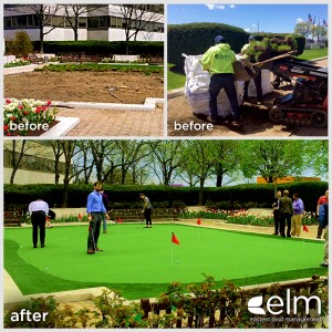 Rooftop Golf Putting Green - Commercial Landscape Construction in CT