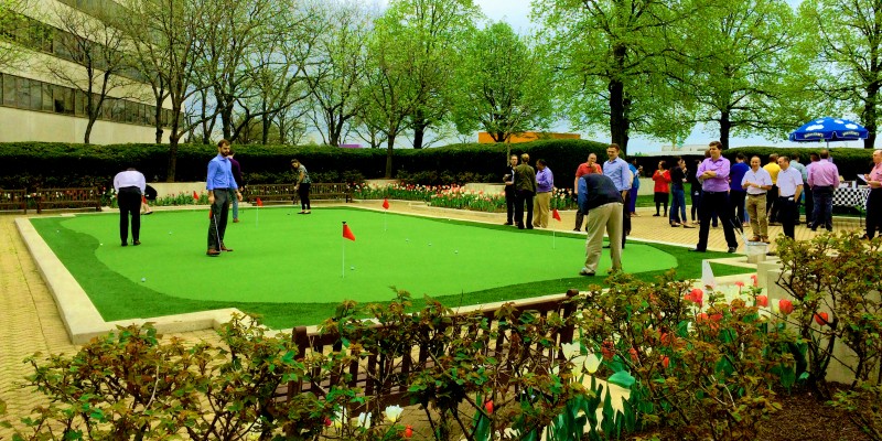 Rooftop Putting Green - Landscape Construction by ELM