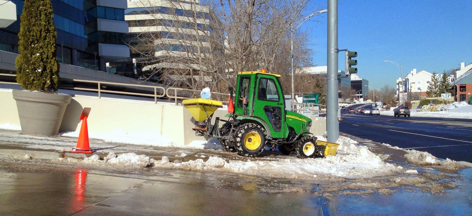 Commercial Snow Removal - Sidewalk Tractor